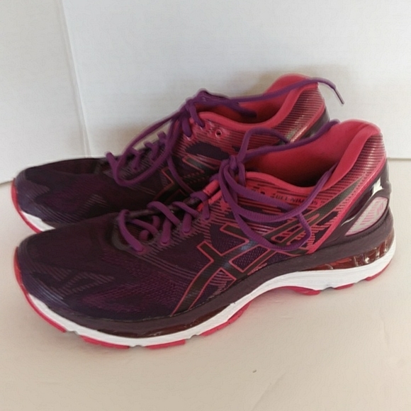 Asics Gel-Nimbus 19 Running Sneaker Shoe 10 Purple Pink - Picture 15 of 16